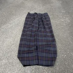 希少 90s vintage wide slacks ツータック チェック 人気のサムネイル