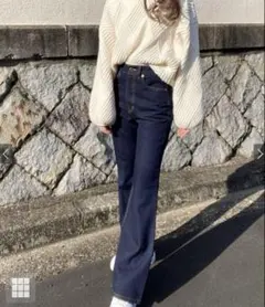 値下げ！センターラインフレアデニムパンツ[cu429]