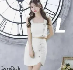 ☆ラブリッチ ツイード セットアップ スクエアネック ノースリーブ タイト ☆L