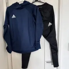 adidas ピステ上下セット ネイビー ブラック　ジュニア　160