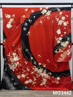 振袖 絞り 金駒 紋意匠 身丈163cm 撥水加工済 MO3252 - メルカリ