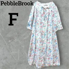 PebbleBrook 花柄　ロングシャツワンピース　フリーサイズ　ゆったり