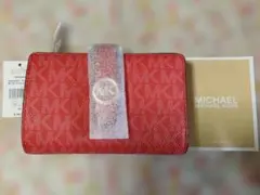 【本日限定】MICHAEL KORS 二つ折り財布 レッド系のサムネイル