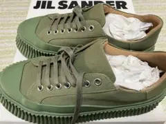 JIL SANDER タイムグリーン キャンバススニーカー　サイズ39のサムネイル