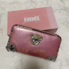 HBG ピンク クマモチーフ 長財布 箱付き