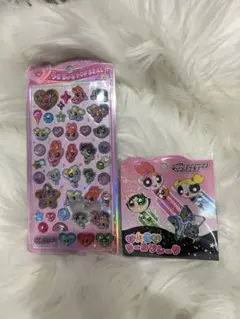 うるちゅる　POP SEAL と　おはじきシールフレーク　パワパフ　2枚セット