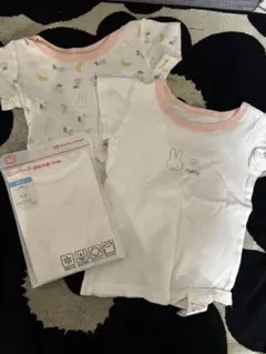 ミッフィー 綿100% 半袖肌着　冷感素材　半袖ロンパース90cm 3枚セット