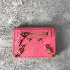 Balenciaga バレンシアガ シティ 三つ折り財布 ピンク y2k