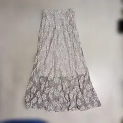 dazzlin　ベージュ レース タイトスカート フレア裾　Mサイズ