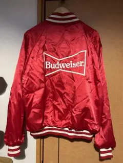 Budweiser バドワイザー スタジャン　サテン　 赤　ベルベルジン　fj