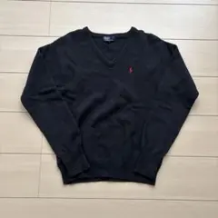 Polo by Ralph Lauren ダークグレー Vネックセーター 160