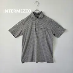 【INTERMEZZO】レディース　半袖　ボーダー　M　ポロシャツのサムネイル