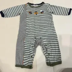familiar ストライプロンパース 70cm 長袖