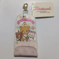 新品未使用リラックマ キーケース CRE5-RX ピンク リール付き