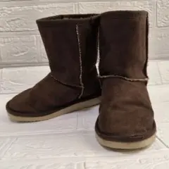 ミッキー刺繍 ムートンブーツブーツ 18.0cm ボア付き ディズニー