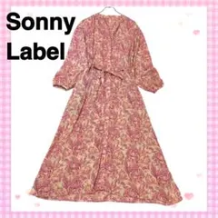 アーバンリサーチ　サニーレーベル　ペイズリー柄シャツロングワンピース　リボン付き