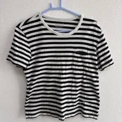 MUJI ボーダー ポケットTシャツ Lサイズのサムネイル
