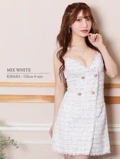 美品　Angel R エンジェルアール　チェックツイード　キャバドレス　Sサイズ