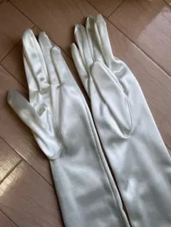生成色　サテン ロングウェディンググローブ