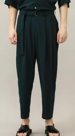 attachment ダークグリーン ワイドパンツ ベルト付き size2