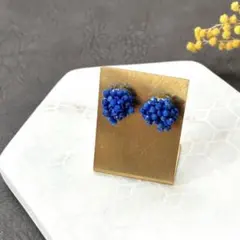 天然石 ラピスラズリ ピアス キラキラカット 〈お試し品〉 シルバー