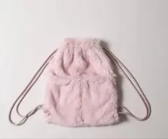 WC モコモコフェイクファーナップサック