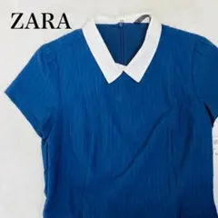 極美品 タグ付 ZARA ザラ オールインワン ネイビー　0310B