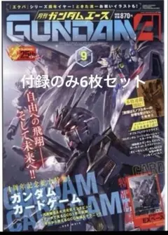 月刊ガンダムエース 9月号 ガンダムカードゲーム付録のみ 6枚セット