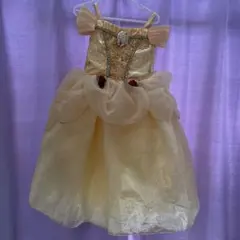 【ディズニー】キッズドレス　プリンセスドレス　美女と野獣　イエロー　110cm