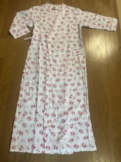 花柄コットンガーゼ　ロングガウン　未使用品
