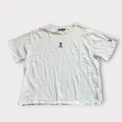 PLAY BOY プレイボーイ 半袖 Tシャツ L ワンポイントロゴ 刺繍 白のサムネイル