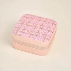 ジュエリーボックス ピンク アクセサリーケース 持ち運び 大容量 整理 旅行