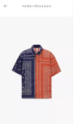 ZARA ペイズリープリントシャツ マルチカラー Sサイズのサムネイル