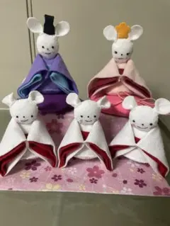 ハンドメイド　ひな祭り ウサギの雛人形セット