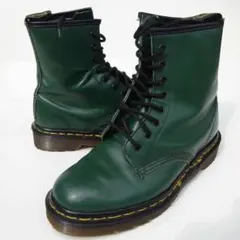 廃盤英国製 Drマーチン 8ホールブーツ UK4 グリーン緑 ドクターマーチン
