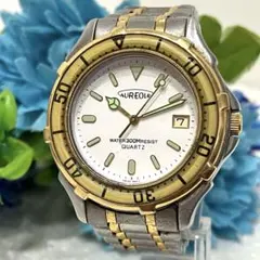 【希少】AUREOLE ダイバー　クォーツ腕時計 300m防水　ボーイズ　稼働品のサムネイル