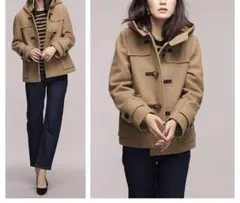 美品【nano&CO】ダッフルコート ウール ショート丈 ベージュ Sサイズ