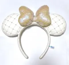 ディズニー カチューシャ ミニー キルティング 白