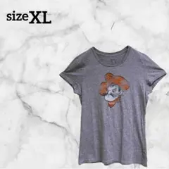 Tシャツ【XL】半袖 グレー 海外古着