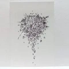 オリジナルイラスト 手描きイラスト ドーン ハンドメイド 絵 モノクロ アート