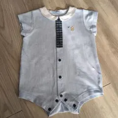 familiar ストライプロンパース 60