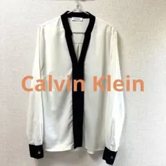 Calvin Klein バイカラー ブラウス 長袖