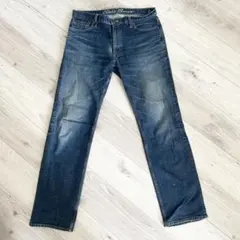 Eddie Bauer 濃紺　ストレッチ リラックス ストレートデニム 33