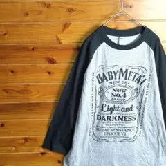 長袖カットソー　長袖Tシャツ　ロンT　XL　ラグラン袖　グレー　黒　カジュアル