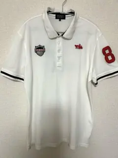 PEARLY GATES ホワイト メンズポロシャツ 、サイズ6