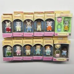 （2） 12匹セット　シルバニアファミリー　赤ちゃん　ハリネズミ　わたウサギ