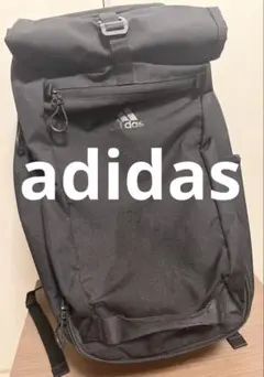 adidas ロールトップリュック 黒 大容量 バッグパック