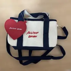 ノベルティ付き AllisonBrown キャンバスミニトートバッグ アイボリー 