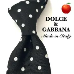 ✨美品✨ドルチェ&ガッバーナ　ネクタイ　ブラック　ドット　ナロータイ　シルク