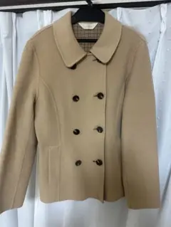 PERSONAL COLLECTION ウール90％ ベージュ ダブルコート9号